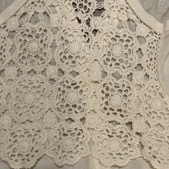 American Eagle 90s Y2K Crochet Vest Size XS | Boho Knit Sweater Vest - Picture 4 of 7